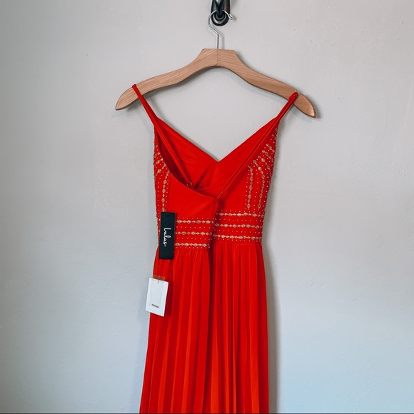 Lulu’s Glamorous Gala Red Embroidered Maxi Dress - Picture 9 of 11